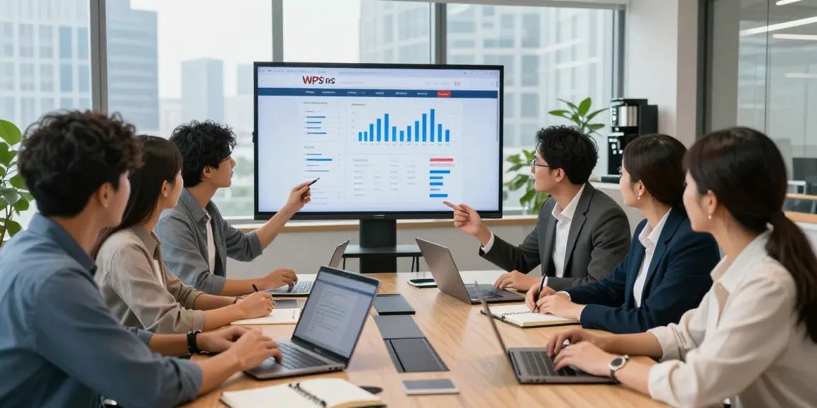 Team discussing strategies at the WPS Official Website in a modern office setting.